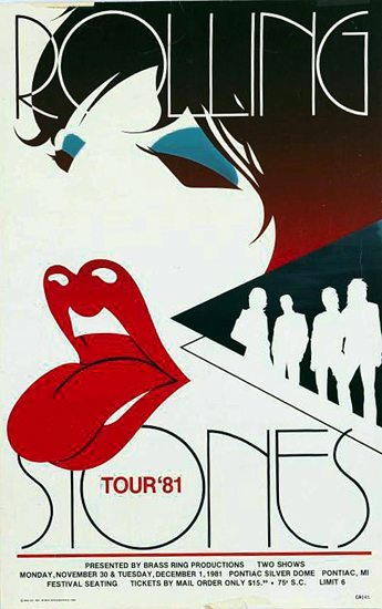 1981 Stones tour poster