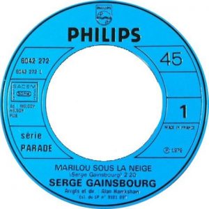 Serge Gainsbourg Marilou Sous La Neige Label - edit