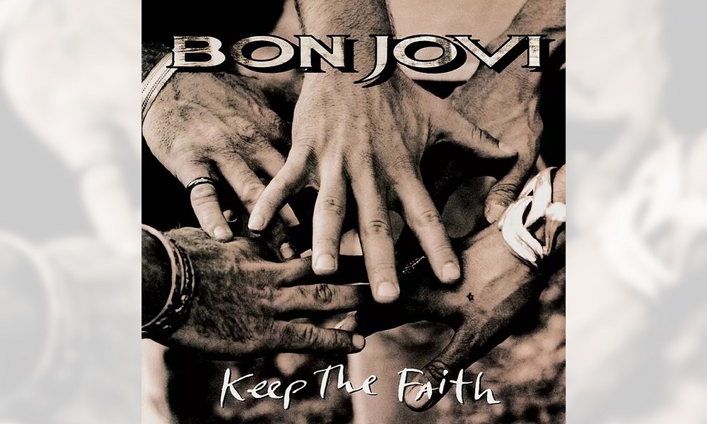 BON JOVI Keep The つかん Faith オフィシャル 当時物 ポスター